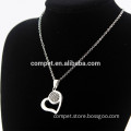 Titanium heart pendant necklace Jewelry Diamond cut heart-shaped clavicle chains wholesale